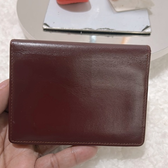 Cartier Leather Double ID Card Holder &free Earrings & Croc Stitch Keychain - Picture 11 of 11